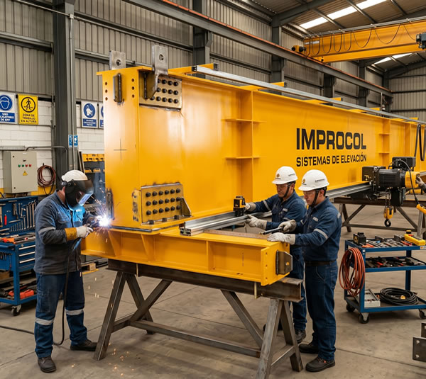 Fabricación, montaje, soldadura y alineación de sistemas de izaje, estructuras y equipos de carga en Bogotá, Colombia. IMPROCOL