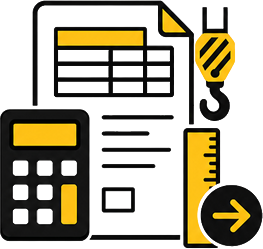 Icono de datos para cotizar sistemas de izaje, grúas pluma y ascensores de carga IMPROCOL en Bogotá, Colombia. IMPROCOL