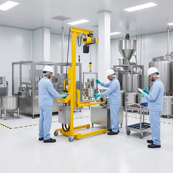 Industria alimentaria con sistemas de izaje para equipos de proceso, mantenimiento limpio y carga controlada en Bogota, Colombia. IMPROCOL